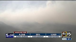 Highline fire causes evacuations