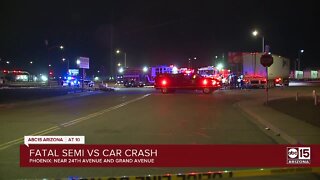 One person killed in crash involving semi-truck in Phoenix