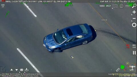 CHP releases helicopter footage of a pursuit over Eastern Contra Costa County