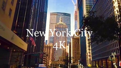 Driving New York City 4K Manhattan, Uptown, Midtown, Downtown - Aerial Landscapes Screensaver Part 1