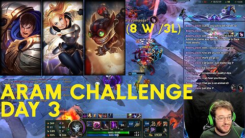 Aram Challenge Day 3 (8 wins / 3 loses) Jhin for the win