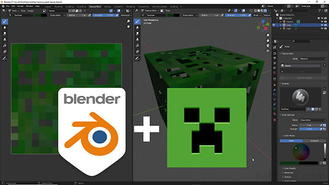 Paint Minecraft Textures, with Transparency, in Blender