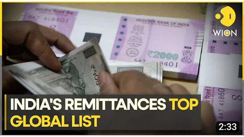 Remittances into India breach _100 Billion mark _ English News _ WION