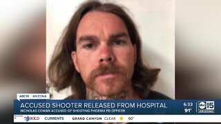 Suspect in Phoenix shooting of officer released from hospital, to be booked