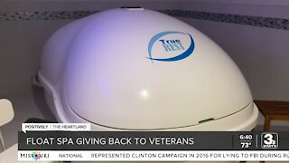 Float spa giving back to veterans, active military