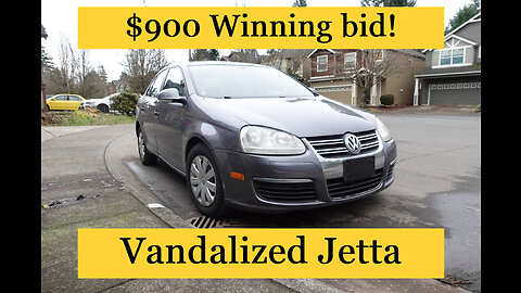 Vandalized VW Jetta for $1,400!