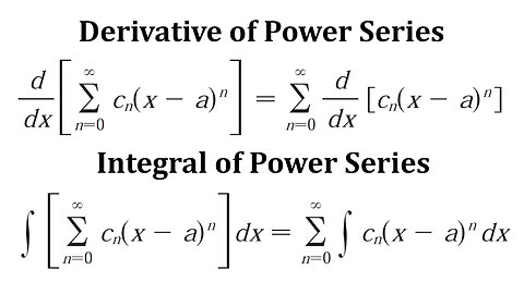 Review Question 9: Derivative and Integral of Power Series