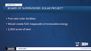 Kern County Board of Supervisors to hear new solar project plan near Boron,Desert Lake