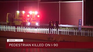 Pedestrian killed on I-90 early Monday morning