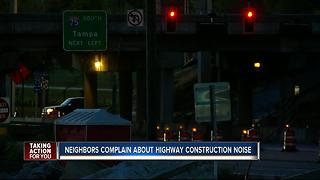 Neighbors complain about highway construction noise