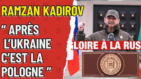 Ramzan Kadyrov menace la Pologne ! "Maintenant, c’est la Pologne qui m’intéresse" #poutine #guerre
