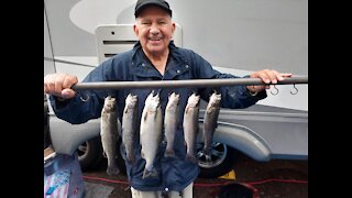 Fishing at Beaver Creek Reservoir, South Fork Colorado- Spoonplugging