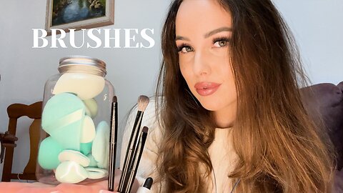 ASMR Brushes, Serum & Beauty Blender | No talking