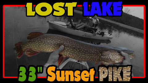 Big Lost Lake Pike Kayak Fishing using Swim Jigs with Fuzzy Beaver Trailers