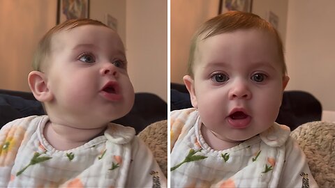 Adorable 5-month-old says her name for the first time on camera