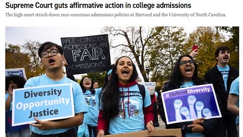 Liberals Melt Down Over Supreme Court Affirmative Action Ruling