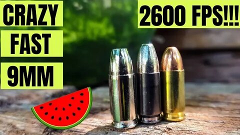 Crazy Fast 9mm!!! 2600 FPS!!! Watermelon Test 🍉🍉🍉 Does Bullet Speed Matter???