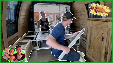 Building A Storage Cabinet Under The Back Seat In The Van | Weekly Peek Ep306