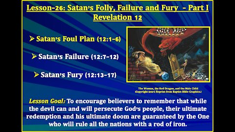 Revelation Lesson-26: Satan’s Folly, Failure, and Fury - Part I