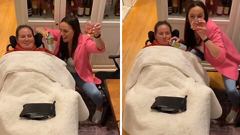 Paralyzed woman proves she has the coolest friends in the world