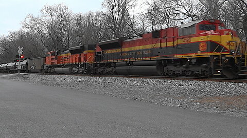 Rare Ethanol / Coal Combination Train with KCS Southern Belle Engine