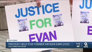 Group protests against Kroger after employee committed suicide
