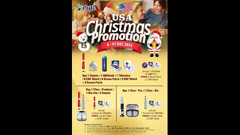 Prife iTeraCare USA Christmas Promotion While Supplies Last - Disclaimers At End of Video