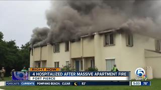 Fort Pierce apartment fire sends 4 to hospital