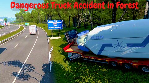 Dangerous Truck Accident in France due to Steering Wheel Locked 🚚 #ets2