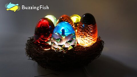 -- Amazing Night LAMP From Resin and Pine Cones _ Resin Dragon Egg _ Resin ART --