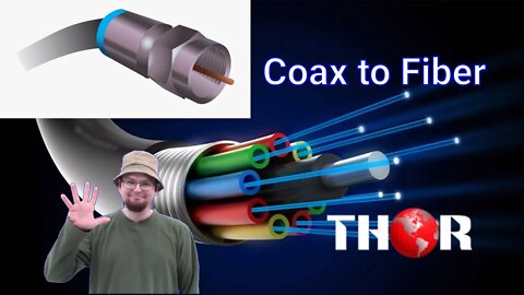Thor Fiber Optic To Coax Cable - Send a TV Antenna signal though Fiber Optic Cable!