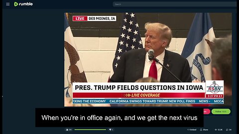 Trump answers woman's question about the virus and the vaccines