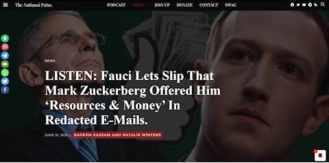 Fauci Lets Slip That Mark Zuckerberg Offered Him ‘Resources & Money’ In Redacted E-Mails