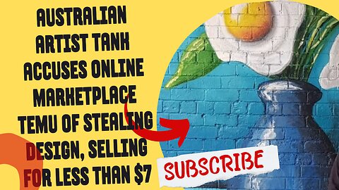 Australian artist Tank accuses online marketplace Temu of stealing design, selling for less than $7