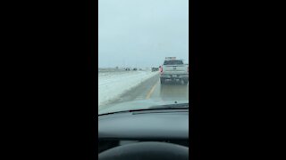 Overturned Semi 11/12/2021 I-94 North Dakota