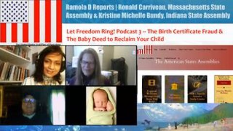 Let Freedom RIng! Mass State Assembly Podcast 3: Birth Certificate Fraud, Baby Deed to Reclaim Child