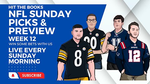 NFL Sunday Picks & Preview - Week 12 - Hit The Books - LIVE