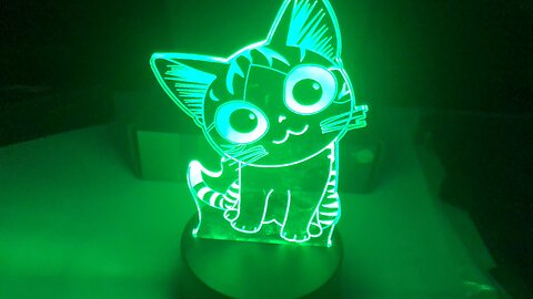 Cat Night Light 3D Lamp LED Desk lamp Touch Control 7 Color Changes Kids for Home Children's Gift