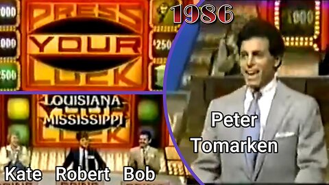 Peter Tomarken | Press Your Luck (1986) | Kate vs Robert vs Bob | Full Episode | Game Shows