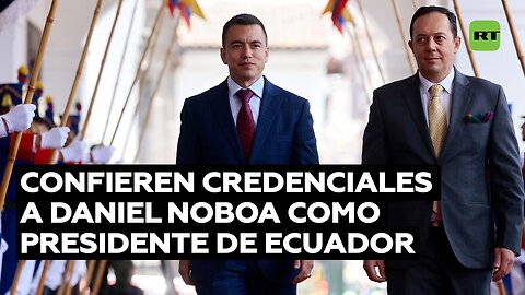 Consejo Nacional Electoral de Ecuador entrega credenciales a Daniel Noboa como presidente electo