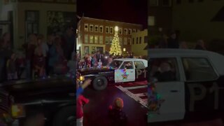 The Bluesmobile on a mission from god. It makes a showing at the Murphy, NC Christmas Parade.