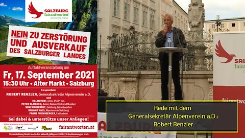 Rede von ROBERT RENZLER, Generalsekretär Alpenverein a.D.