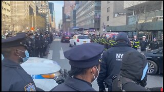 Procession Carrying NYPD Hero Officer Jason Rivera
