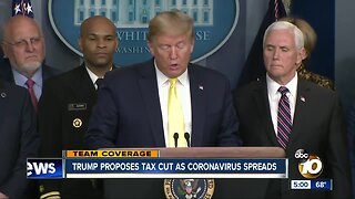 Trump proposes tax cut as coronavirus spreads