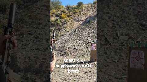 .300BLK w/ suppressor vs old beers