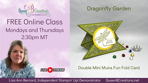 👑 Dragonfly Garden - Double Mini Muira Fun Fold Card