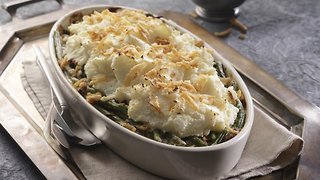 Mashed Potato Topped Green Bean Casserole