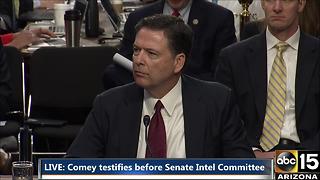 Sen. John McCain questions James Comey during Senate Intel Committee