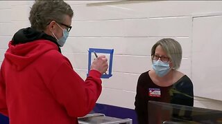 Steady stream of voters at the polls in Waukesha