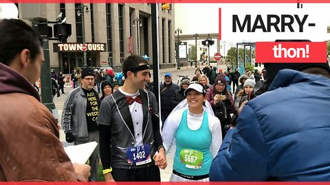 Couple Exchange Vows At A Marathon A Year After Hit And Run Accident